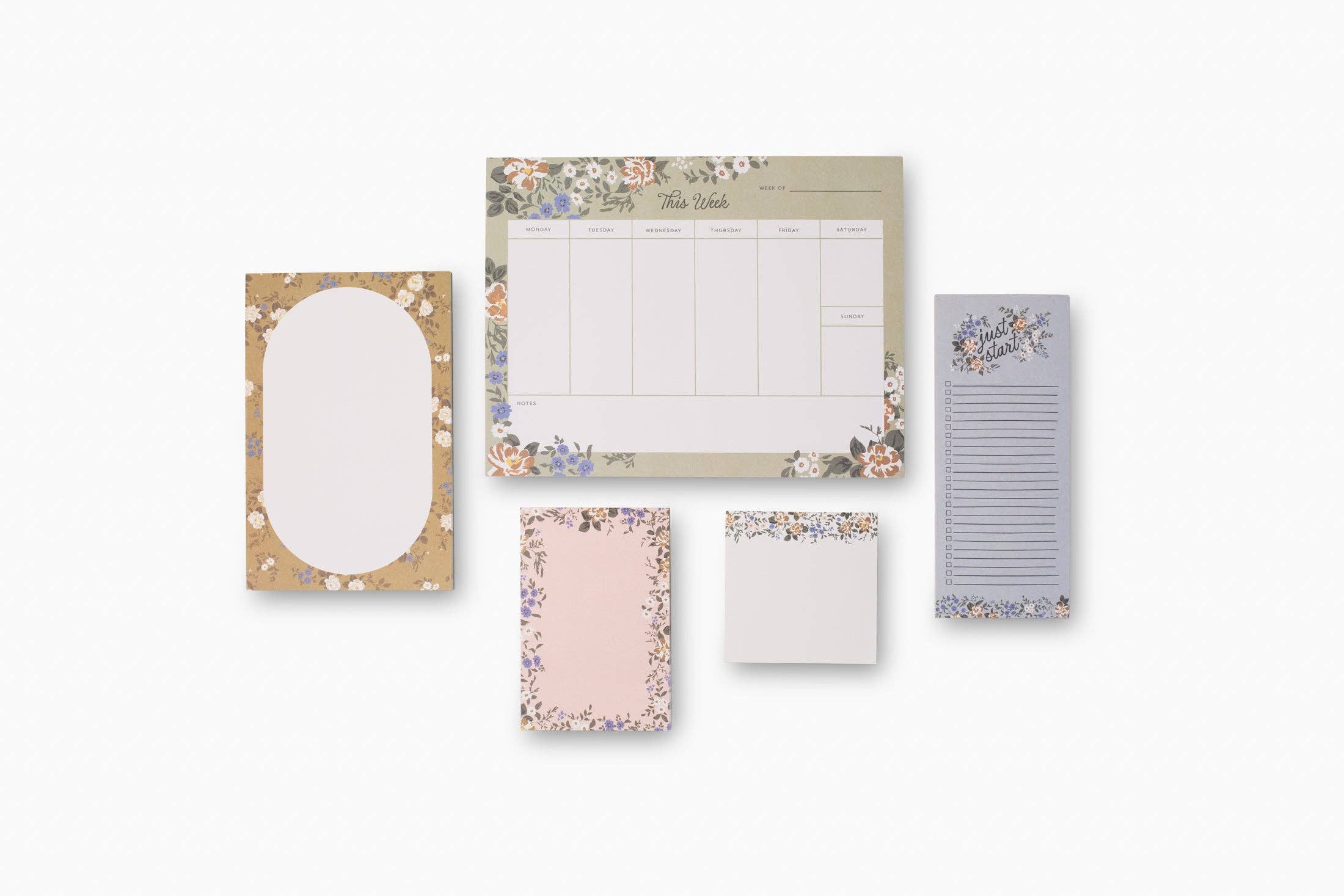 Blossom Mini Note Block - Floral Notepad