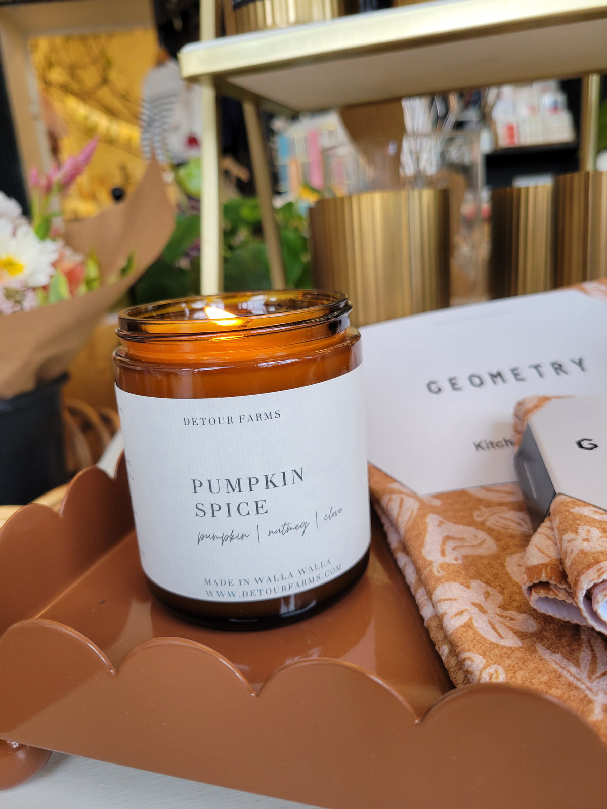 Pumpkin spice candle